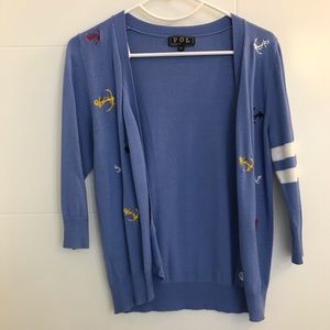 POL Cardigan with anchor embroidery details